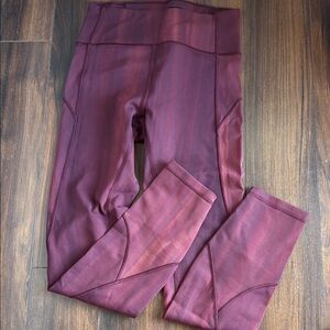 Lululemon Burgundy High-Waisted Leggings